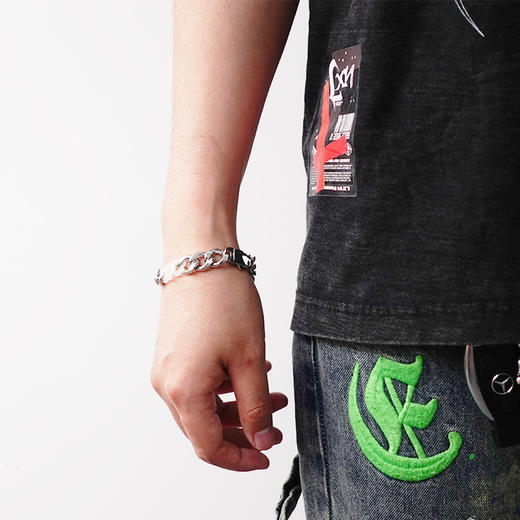 made by dizon 彩色古巴情侣手链套装 夜光荧光色送礼钛钢古巴链 商品图1