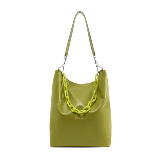 〖HIDDE NN OTES〗原创托特包 仿羊皮大容量牛油果链条斜挎单肩包 商品图4