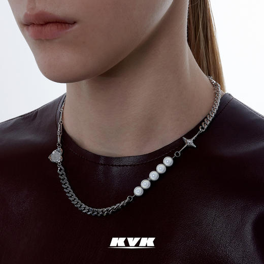 KVK拼接项链女夏锁骨链潮颈饰小众设计高级感ins网红饰品配饰 商品图2