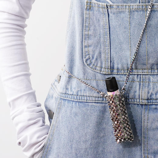 made by dizon 几何钢烟杆挂链 原创设计多层叠带银钛钢质感挂饰 商品图2