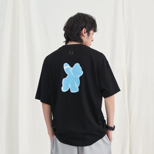 PCLP(PERCLIPS) 蓝色小熊短袖 国潮牌夏季纯棉宽松圆领半袖t恤男 商品图3