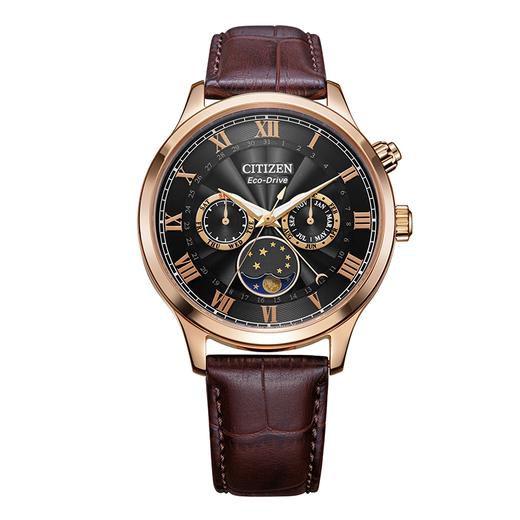 西铁城日本官方正品光动能月相盈亏月份星期日历男表AP1059-19E 商品图8