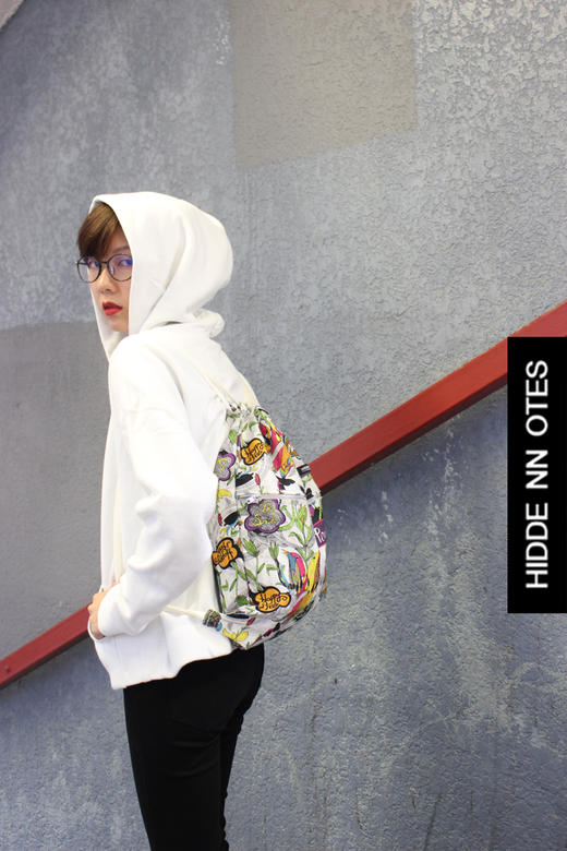 〖HIDDE NN OTES〗原创抽绳束口袋 限量创意插画印花双肩包第二弹 商品图0