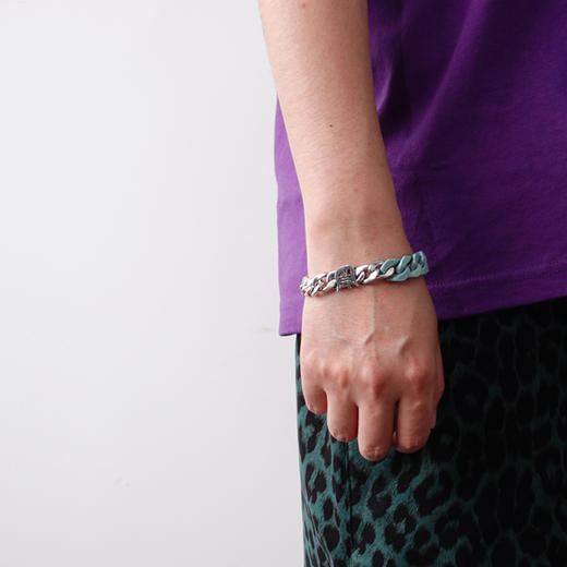 made by dizon 陶瓷古巴链钛钢组合手链 原创设计重质感钛钢男女 商品图3