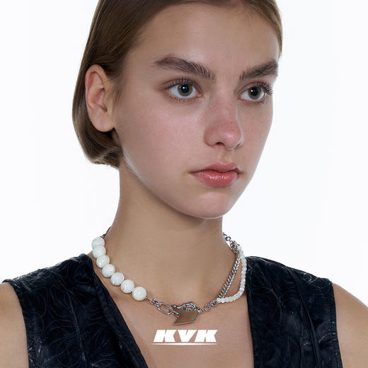 KVK×fourtry 潮流合伙人2 白玉项链轻奢小众设计感锁骨链颈饰品 商品图1