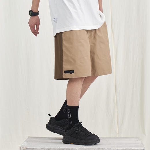 PCLP(PERCLIPS) 烫唛撞色机能短裤夏季国潮流直筒中裤休闲五分裤 商品图2