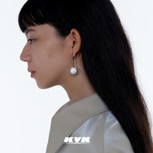 KVK耳环2021年新款潮防过敏耳钉女简约小巧高级感长款耳饰女耳坠 商品图1