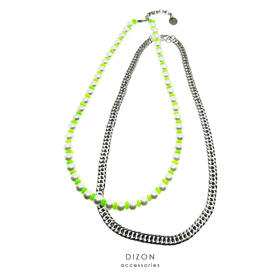 DI ZON高街钛钢hiphop项链嘻哈小众设计冷淡风 欧美男女珍珠项链