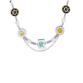 made by dizon X REMEDY 联名发财项链 麻将扑克菊花珍珠潮流元素