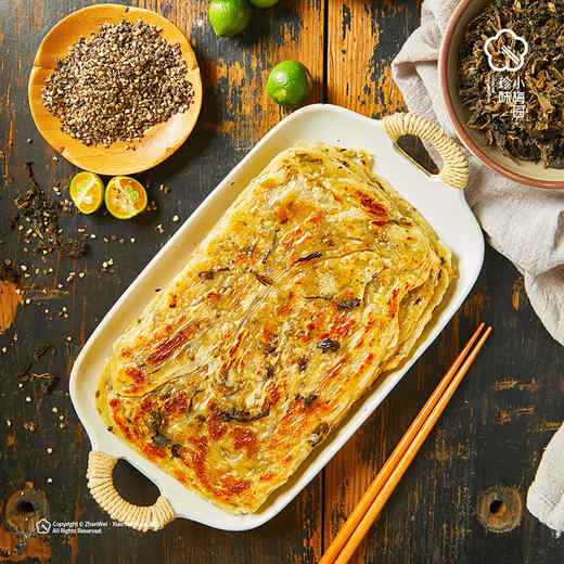 【社群专享】珍味小梅园 梅干菜锅盔半成品速冻饼胚早餐生饼 商品图3