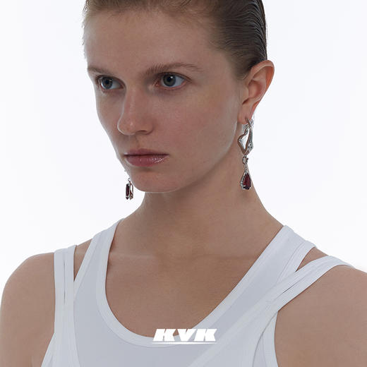 KVK2021年新款潮毒液宝石耳环长款气质简约高级感小众设计耳环女 商品图1