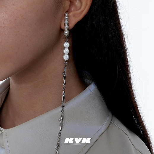 KVK耳环2021年新款潮ins长款流苏耳坠高级感饰品气质耳针时尚耳饰 商品图2