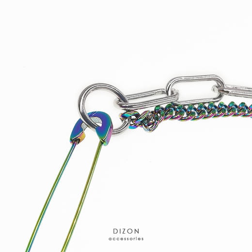 DIZON原创 珍珠项链 潮牌说唱嘻哈小众双层钛钢项链 国潮 商品图3