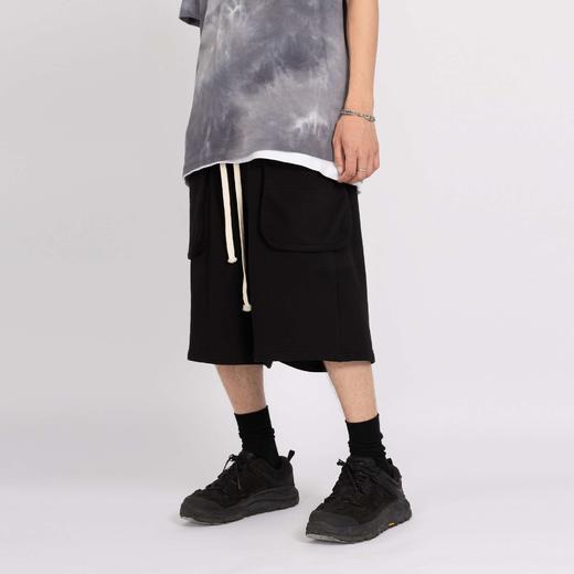 FPA(VENGETICE)灰色针织短裤国潮牌潮流夏季宽松休闲运动五分裤男 商品图2