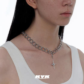 KVK十字架项链女锁骨链2021年新款小众设计感十字架吊坠颈饰首饰