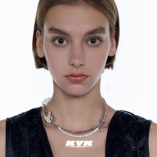 KVK×fourtry 潮流合伙人2 白玉项链轻奢小众设计感锁骨链颈饰品 商品图0
