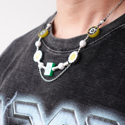 made by dizon X REMEDY 联名发财项链 麻将扑克菊花珍珠潮流元素 商品图3