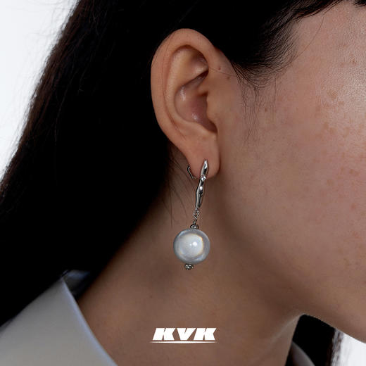 KVK耳环2021年新款潮防过敏耳钉女简约小巧高级感长款耳饰女耳坠 商品图2