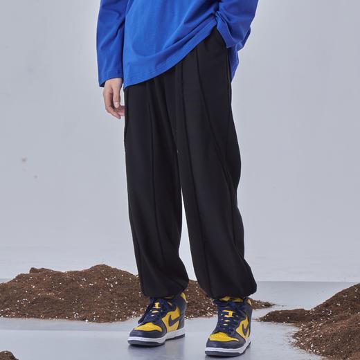 PCLP(PERCLIPS)针织宽松束脚卫裤国潮牌潮流百搭灰色休闲运动长裤 商品图3