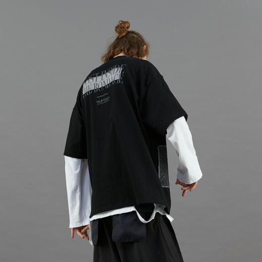 PCLP(PERCLIPS) 贴布破坏印花短袖 T恤TEE宽松国潮图案男潮流 商品图2