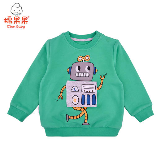 商场同款棉果果春秋季男童小毛圈机器人圆领卫衣M312180221433 商品图1