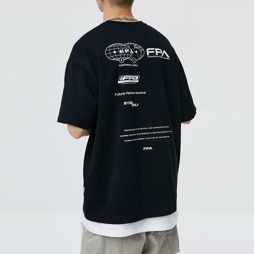 FPA(VENGETICE) 圆领印花短袖国潮牌夏季宽松纯棉黑色半截袖T恤男 商品图0