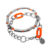Dizon 原宿风街头锁链链条手链hiphop 多层说唱几何橘色钛钢链条 商品缩略图4