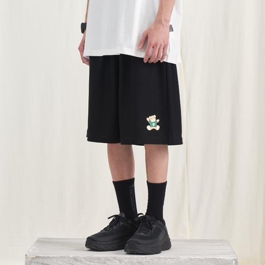 PCLP(PERCLIPS)卡通小熊短裤男国潮牌潮流百搭宽松休闲运动五分裤 商品图2