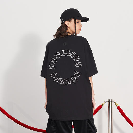 PCLP 立体字母环形圆圈 印花短袖男 国潮牌夏季宽松百搭半袖t恤 商品图0