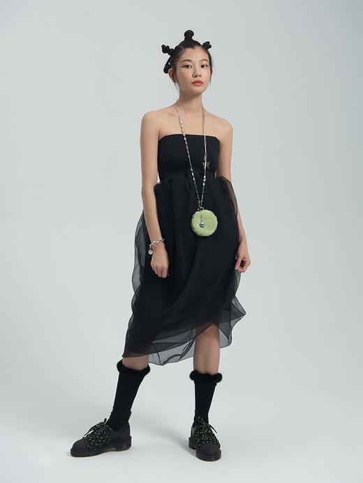 〖HIDDENNOTES〗原创设计 复古绿毛绒零钱包蝴蝶链爱心口红耳机包 商品图2