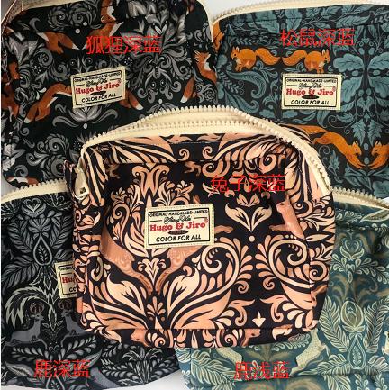 HUJI祤集Motley收纳包插画复古动物印花 商品图0