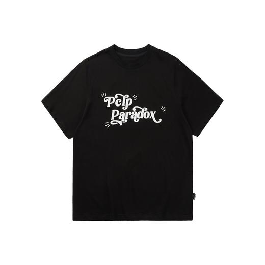 PCLP(PERCLIPS) 夏季圆领短袖t恤男简约百搭国潮牌宽松纯色半袖黑 商品图4