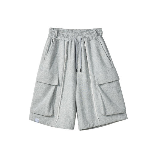 PCLP(PERCLIPS)灰色短裤男潮流夏季国潮牌百搭宽松运动休闲五分裤 商品图4