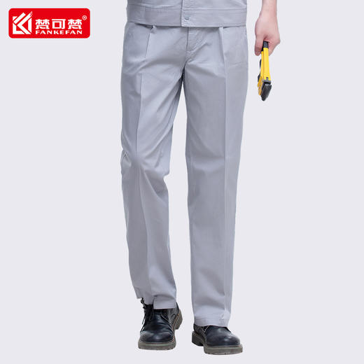 梵可梵夏季薄款纯棉工作裤男夏宽松劳保裤女劳保服工作服裤子 商品图1
