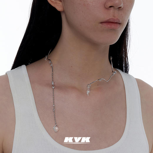 KVK项链女锁骨链2021新款ins潮小众设计感项圈高级感简约网红饰品 商品图3