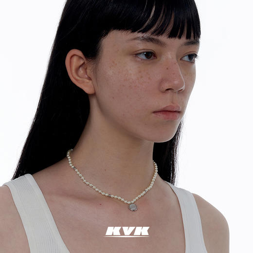 KVK人造珍珠贝母项链女小众设计感2021新款潮颈链高级感吊坠饰品 商品图1