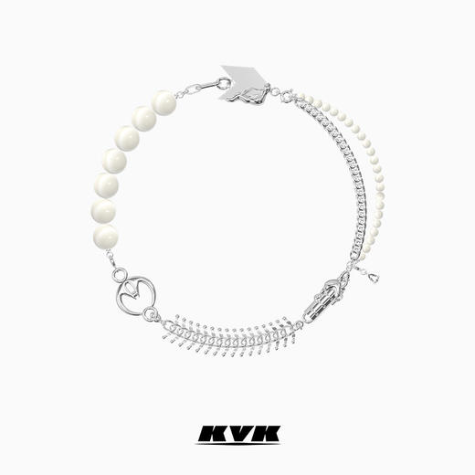 KVK×fourtry 潮流合伙人2 白玉项链轻奢小众设计感锁骨链颈饰品 商品图3