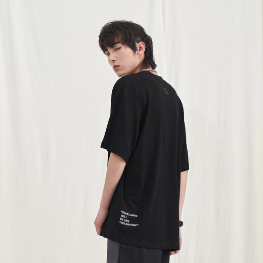 PCLP(PERCLIPS) 圆领印花短袖t恤男纯棉夏季国潮牌港风宽松半截袖 商品图1