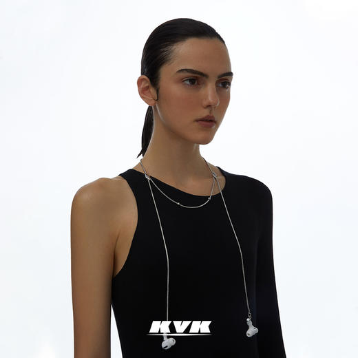 KVK项链女2021年新款多功能绳结项链女轻奢小众锁骨链饰品配饰 商品图1
