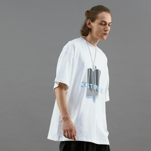 PCLP(PERCLIPS) 立体渐变印花短袖 T恤TEE宽松国潮图案男潮流 商品图3