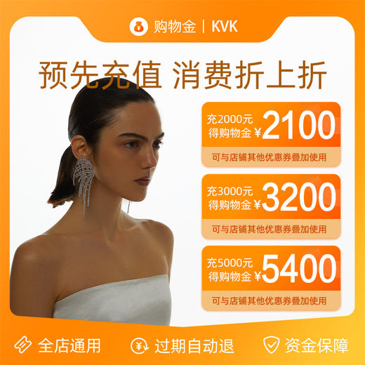 KVK购物金2000赠100/3000赠200/5000赠400 商品图0