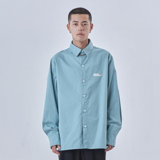 PCLP(PERCLIPS)白色日系衬衫男长袖国潮牌新疆棉休闲内搭打底衬衣 商品图2