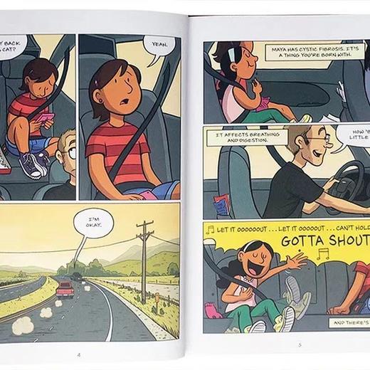 【宝莉爹推荐 7-15岁】Raina Telgemeier纽约时报畅销全彩漫画小说 6册 Smile/Sisters/Ghosts/Drama/Guts/Share Your Smile 商品图3