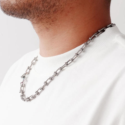 made by dizon 钛钢马蹄链 基础佩戴叠带男女气质防敏不褪色锁骨 商品图2