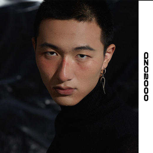 QZC2000 时装简约设计图腾金属耳环 耳坠 吊坠  情侣款 商品图2