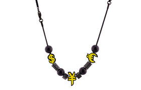 made by dizon 涂鸦钱币手项链分拆款 原创文化设计多层简约叠带