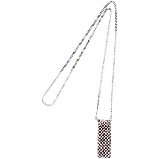 made by dizon 几何钢烟杆挂链 原创设计多层叠带银钛钢质感挂饰 商品图4