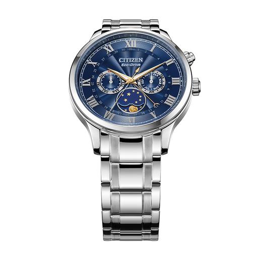 西铁城日本官方正品光动能月相盈亏月份星期日历男表AP1050-81L 商品图2