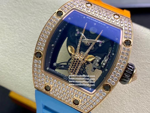 理查徳米勒 Richard Mille 满天星系列 新山羊座 镶满钻壳身 搭载原装进口机械机芯更突显了这块腕表的运动风格 商品图5