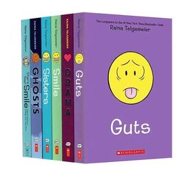【宝莉爹推荐 7-15岁】Raina Telgemeier纽约时报畅销全彩漫画小说 6册 Smile/Sisters/Ghosts/Drama/Guts/Share Your Smile